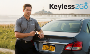 keyless2go certified locksmith program lock holding key fob