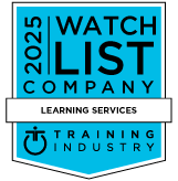 Badge from Training Industry indicating Watch List status