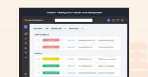  Screenshot of the Supportbench dashboard showing active and due tickets for streamlined support workflow.
