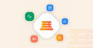  Supportbench logo surrounded by icons for performance tracking, workflow automation, and user management.