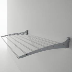 Foxydry Fold clothesline made from Aluminium mounted to a wall