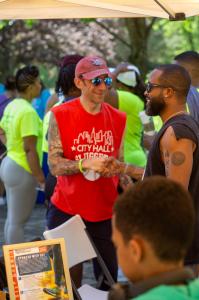 Allentown Mayor, Matt Tuerk, with Lawrence Wright, Master Barber of The Barber Pill and Mental Health Advocate