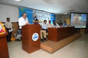 A man - Kanwal Sra, CEO of DDA seen delivering a speech during DDA's BallPark Inauguration event in India