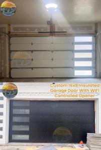 16x8 Insulated Garage Door With Side Windows Design