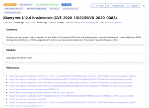 Figure 1 - EUVD ID appearing in the vulnerability name and as a tag in issue reports.