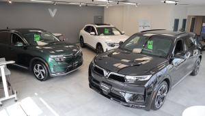 Premier VinFast Showroom featuring the VinFast VF 8 and VF 9 All-electric SUVs