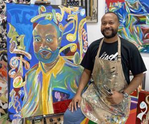 Ligel Lambert: Artist, Professor, and Author at Work in His Bronx Studio, 2024