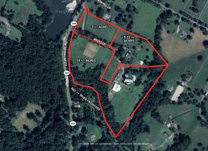 Well maintained 5 BR/3.5 BA manor home and a pristine 3 BR/2 BA guest house (currently an Airbnb) in excellent condition on 22.46± total acres with 8 outbuildings/barns/garages/sheds/milking parlor, 900'± of Po River frontage, building potential