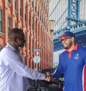 Donating DME Equipment to non-profit, Students for Senegal,  President Amary Seck at Mobility City of Westchester, 228 East Hartsdale Ave., Hartsdale, NY 10530; (914) 350-2743