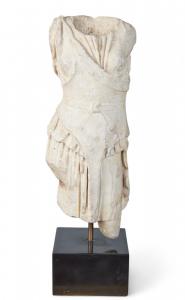 Roman carved marble torso of Diana, probably 1st-2nd century. Estimate: $10,000-$15,000