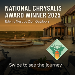 Backyard Transformation by Zion Outdoors using pavers with no-demo