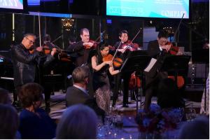 Manhattan School of Music Alumni performing Felix Mendelssohn’s String Octet  in E-flat major, Op. 20 (iv.) Presto (Photo Credit: PMC / Sean Zanni)
