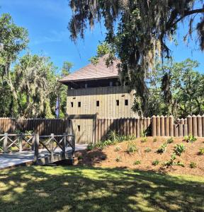 a wooden reconstructed 1740 Fort at Fort Mose State Park