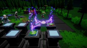 Forming hands on the pillars bring rewards. The cards provide characters with powerful effects, skills and abilities but they also provide the player with a way to win extra mana