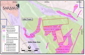 Figure 4 – Ironbar Prospect with High-Tenor Area in Proximity to Lithological Contact & Sefton Shear Zone