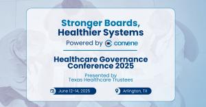 Convene team at the 2025 Healthcare Governance Conference in Arlington, showcasing its board portal for hospitals to empower boards with faster, smarter decisions.