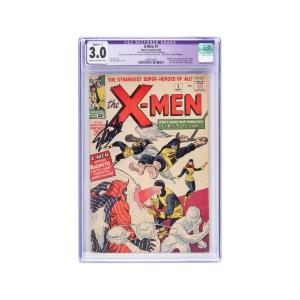 Copy Marvel X-Men #1 (Marvel Comics, Sept. 1963), graded 3.0, with a Stan Lee authenticated autograph, story by Stan Lee and artwork by Jack Kirby. (CA$7,670)