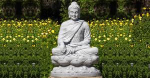 Marble Buddha Garden Statue