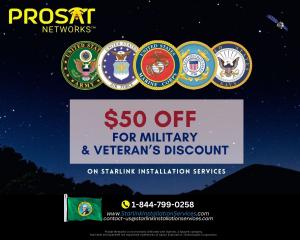 Starlink Installation Discount for Veterans and Military in Washington