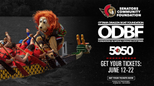 Spartacat Dragon Boating - ODBF 5050 in partnership with the Senators Community Foundation and proudly supported by Tim Hortons, runs June 12 to 22
