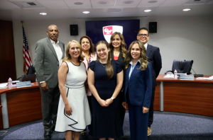 Veronica Caballero with WCUSD Board of Education and Superintendent
