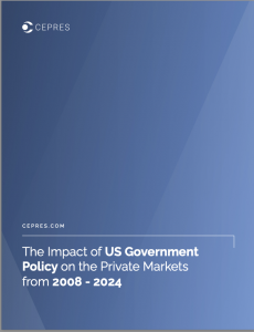 CEPRES, the leading platform for private market investment data and AI driven insights, has released a landmark study titled “The Impact of U Photo of cover of Impact of US Government Policy on the Private Markets 2008-2024