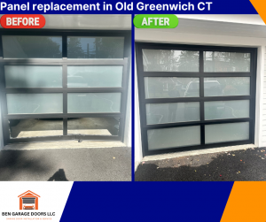 Full view garage door replacement in Greenwich CT