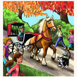 Katy is chasing a thief who stole her picnic basket in Central Park