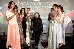 Tess Mann Atelier featured on the runway at at A Pink Pump Affair 2025. Photo credit: Jerry Lexion of Diamond Dust Photography.
