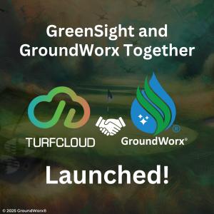 company logos, golf image with drones, handshake icon
