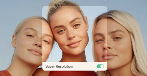 Showing Imgix's super resolution upscaling AI feature in action