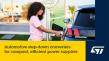 STMicroelectronics’ new high-current, low-voltage switching regulators handle challenging automotive loads