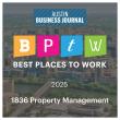 1836 Property Management Recognized as #1 in ABJ Best Places to Work Award’s Micro Category