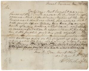 George Washington’s “Justice and the Public Good” Letter (1789) In this extraordinary letter written just weeks before his inauguration, Washington emphasizes judgment, character, and devotion to the public good in selecting officers for the new governm