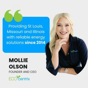 Woman-Owned, Family-Run Company Continues to Lead the Industry in Solar and Roofing Solutions Across Missouri and Illinois Mollie Olson - ECOcentrix Solar and Roofing Solutions