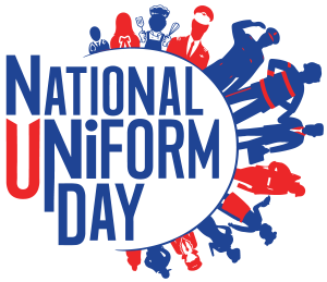 National Uniform Day logo honoring workers who wear uniforms and workwear, representing industries that keep America running.