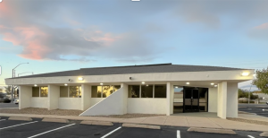 Front view of Arizona Gynecology Consultants' Mesa location, highlighting their expanding presence and commitment to accessible gynecological care in Arizona.