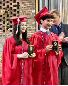 Valedictorian Sophia Savone and Salutatorian Dylan Sadowski (Photo Credit: Joan Condon)