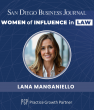 PRACTICE GROWTH PARTNER’S LANA MANGANIELLO NAMED AMONG SAN DIEGO BUSINESS JOURNAL’S 2025 WOMEN OF INFLUENCE IN LAW