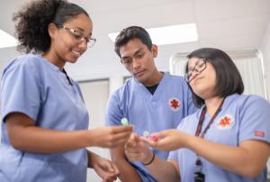 HMC Clinical Medical Assistant Students getting hands-on training