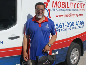 Photo of Technician make house calls in branded vans equipped as a workshop on wheels.