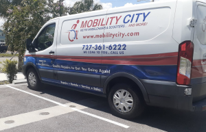 Photo of Technicians make house calls in branded vans equipped as a workshop on wheels.
