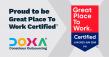 DOXA® Talent Earns Great Place To Work® Certification for Second Year in a Row