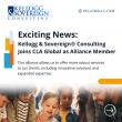 Kellogg & Sovereign® Consulting Joins CLA Global as Alliance Member