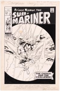Sub-Mariner original comic art