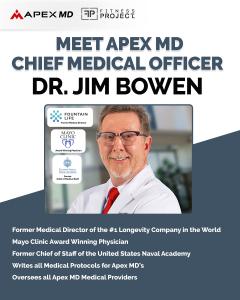 Dr. Jim Bowen, Medical Director ApexMD in partnership with FITNESS PROJECT