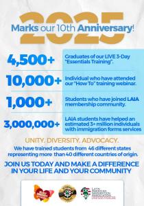 LAIA 10 Year Aniversary Flyer