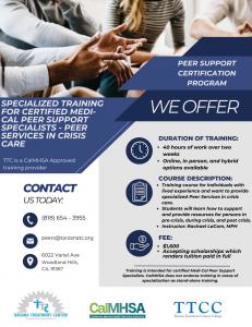 Peer Support Resources at TTCC