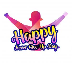 Happy Never Give Up Day Logo