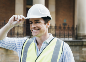 A builder on site in Sydney Australia